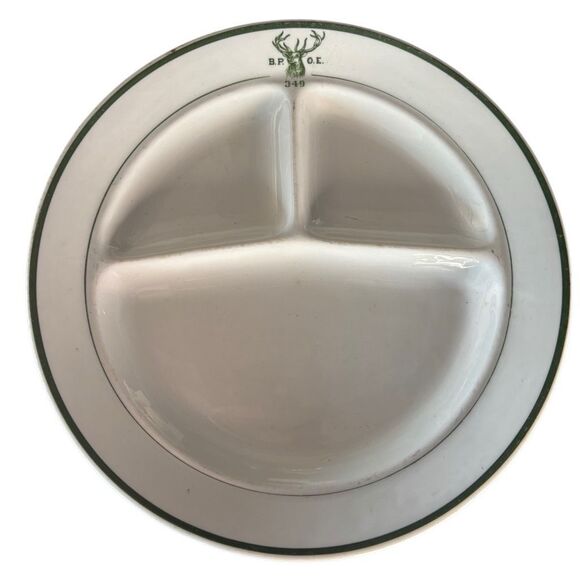 Jackson China B.P.O.E. 349 Elks Lodge DuBois Pa Sectional 10 1/2”  Plate - Picture 1 of 8